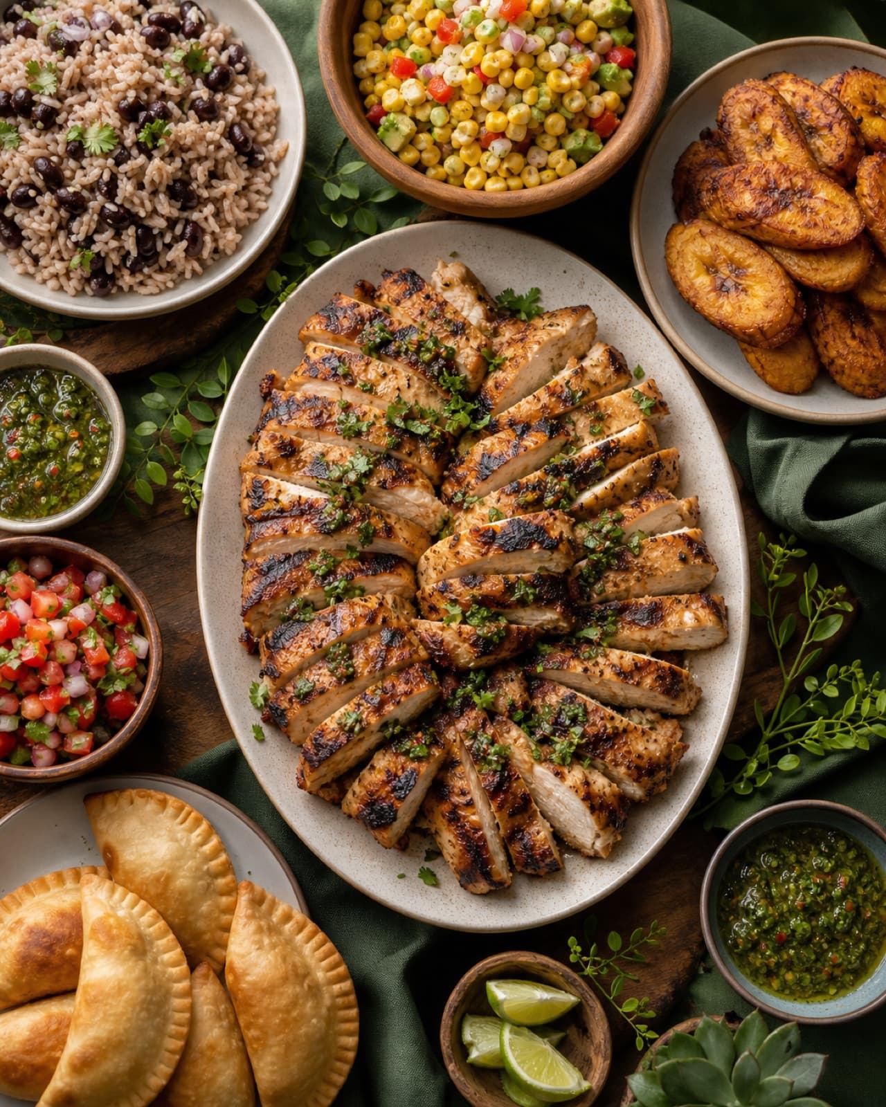 Latin catering for Toronto workplaces menu spread