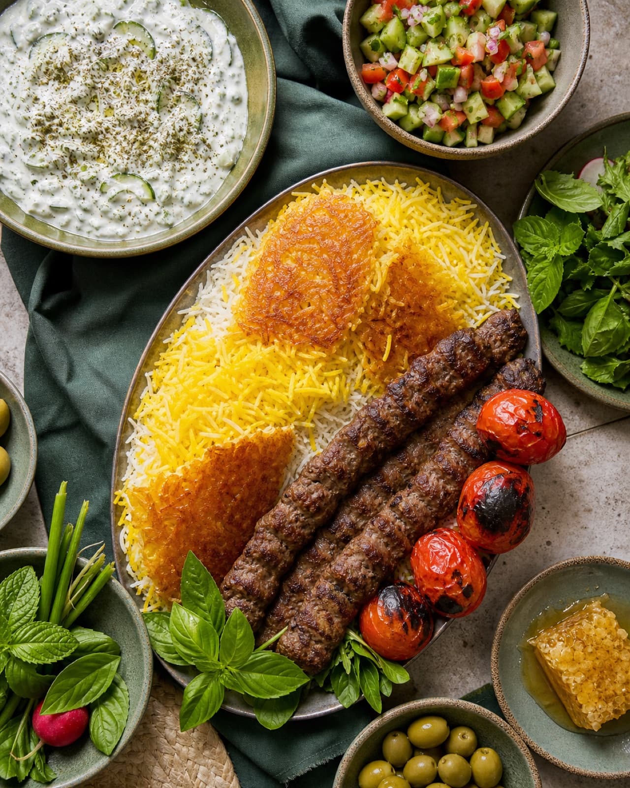 Persian catering for Toronto workplaces menu spread